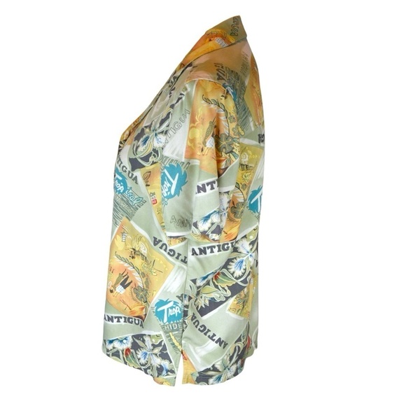 Vintage Island Traders Short Sleeve Button Down Tropical Rayon Shirt, Small - Picture 4 of 7